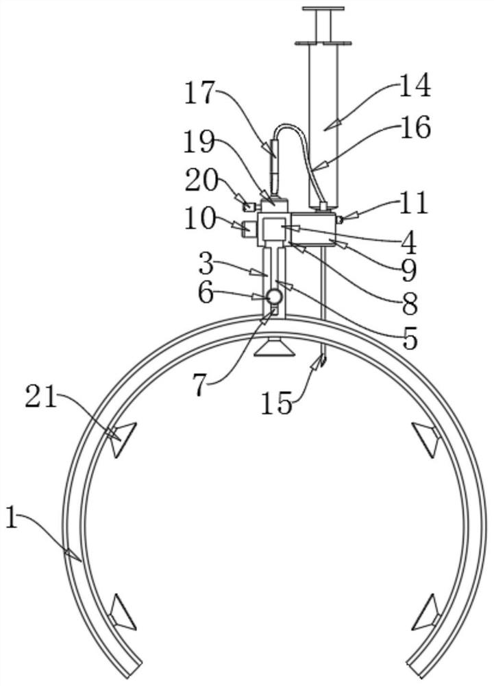 Device for detecting and extracting effusion pressure of old people