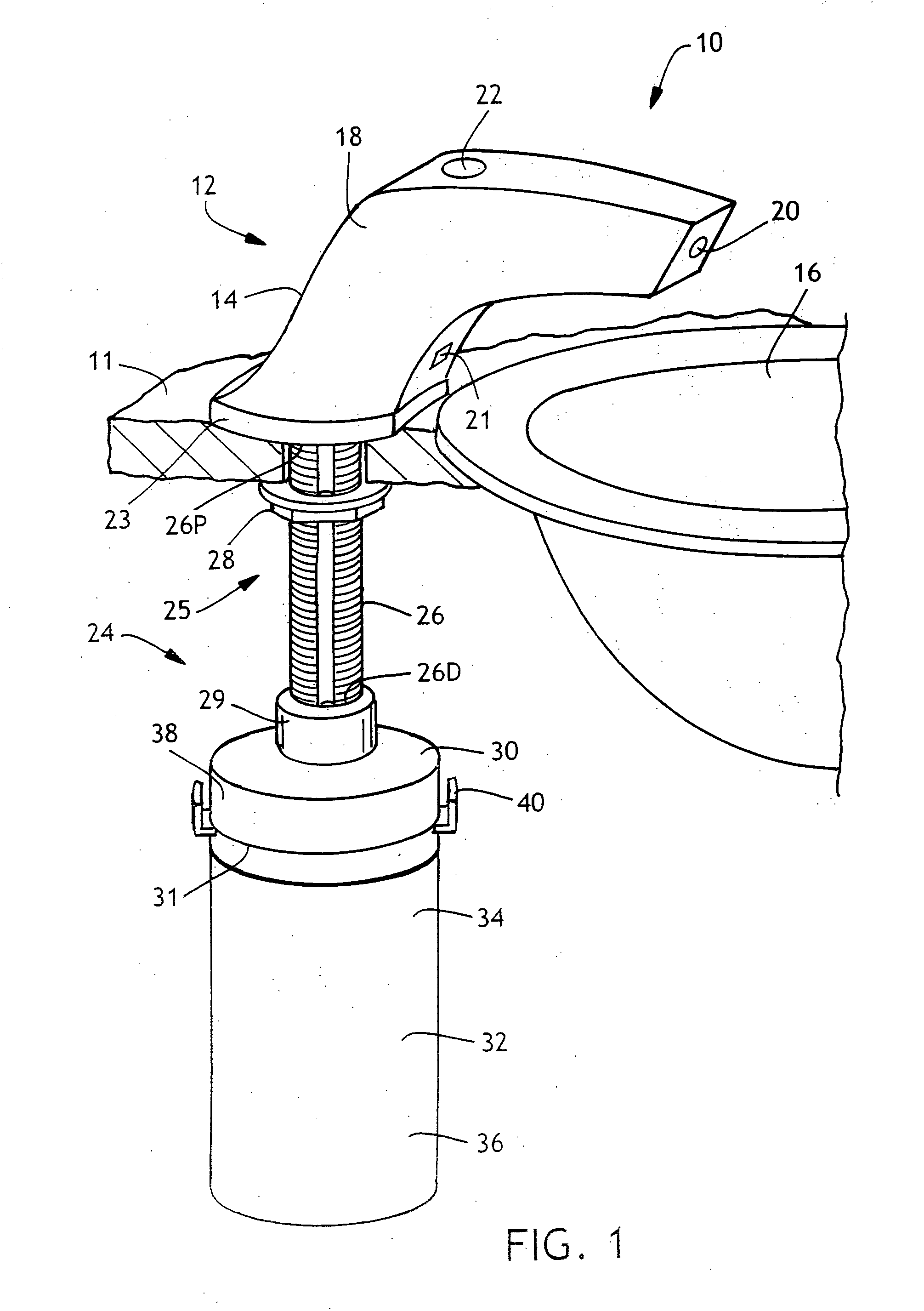 Counter-mounted viscous liquid dispenser and mounting system