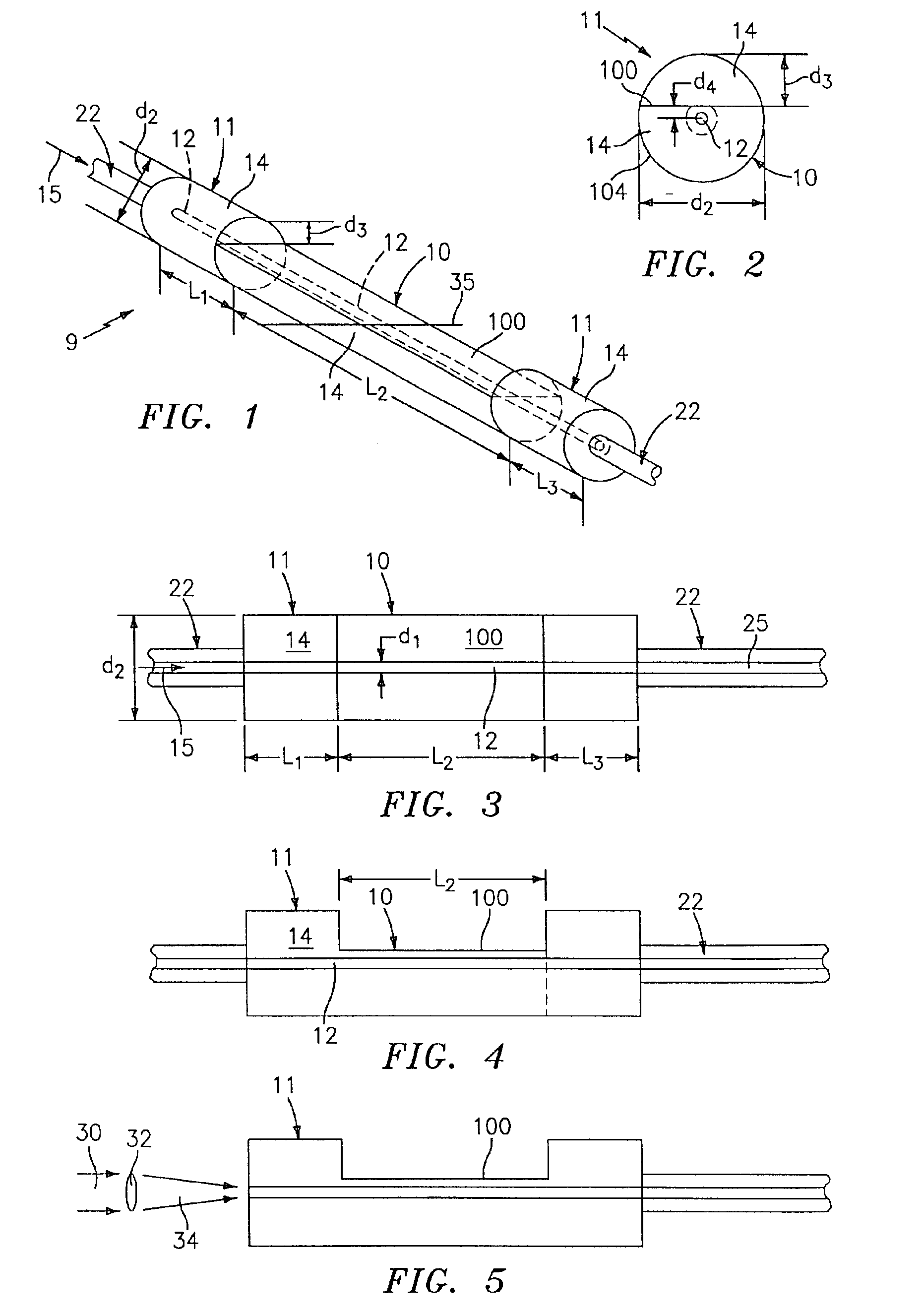 Large diameter D-shaped optical waveguide and coupler