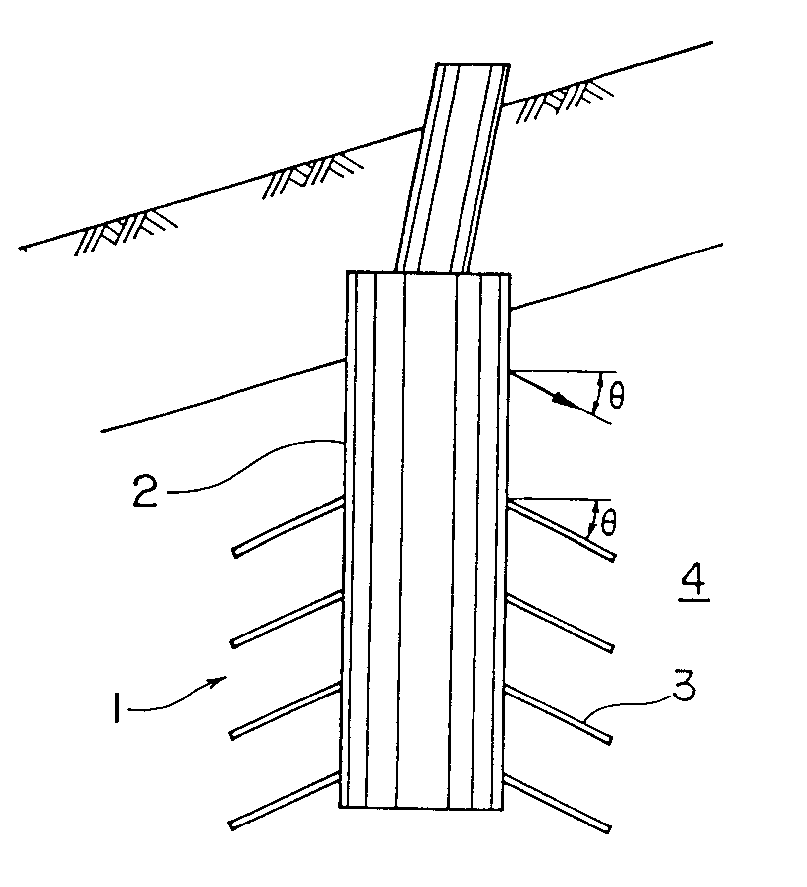 Method of arranging reinforcement in forming foundation of ground reinforcing type and foundation body