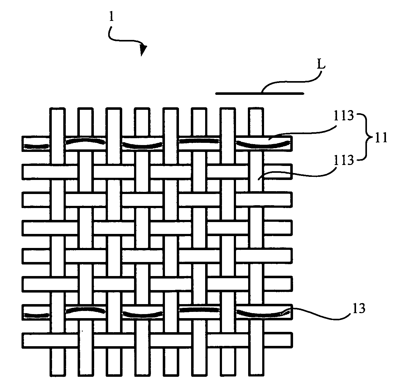 Fabric-based strain gauge