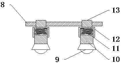 Travelling support arm used for flaw detecting and positioning of welded joint of petroleum pipeline