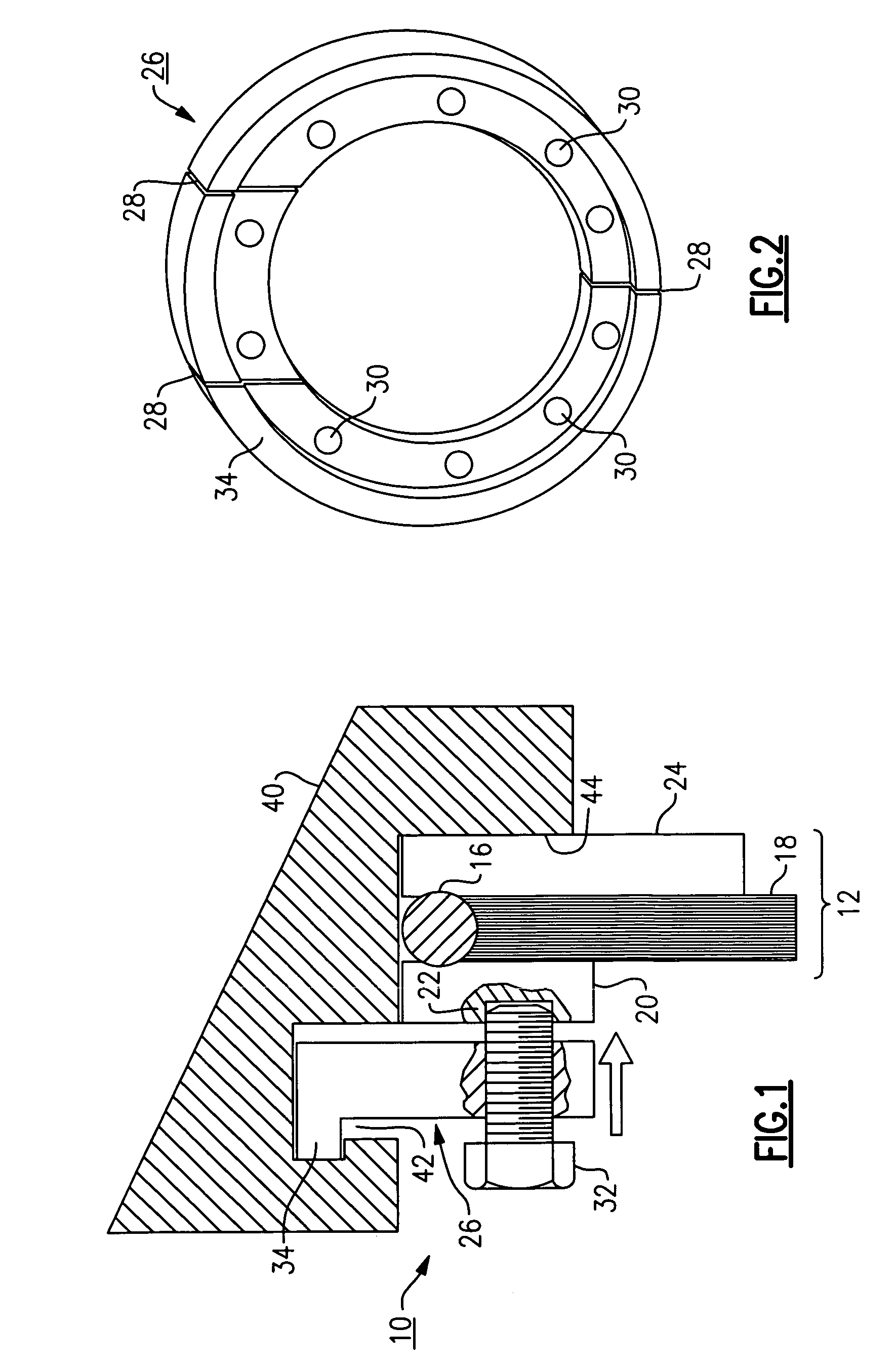 Clamp lock brush seal assembly