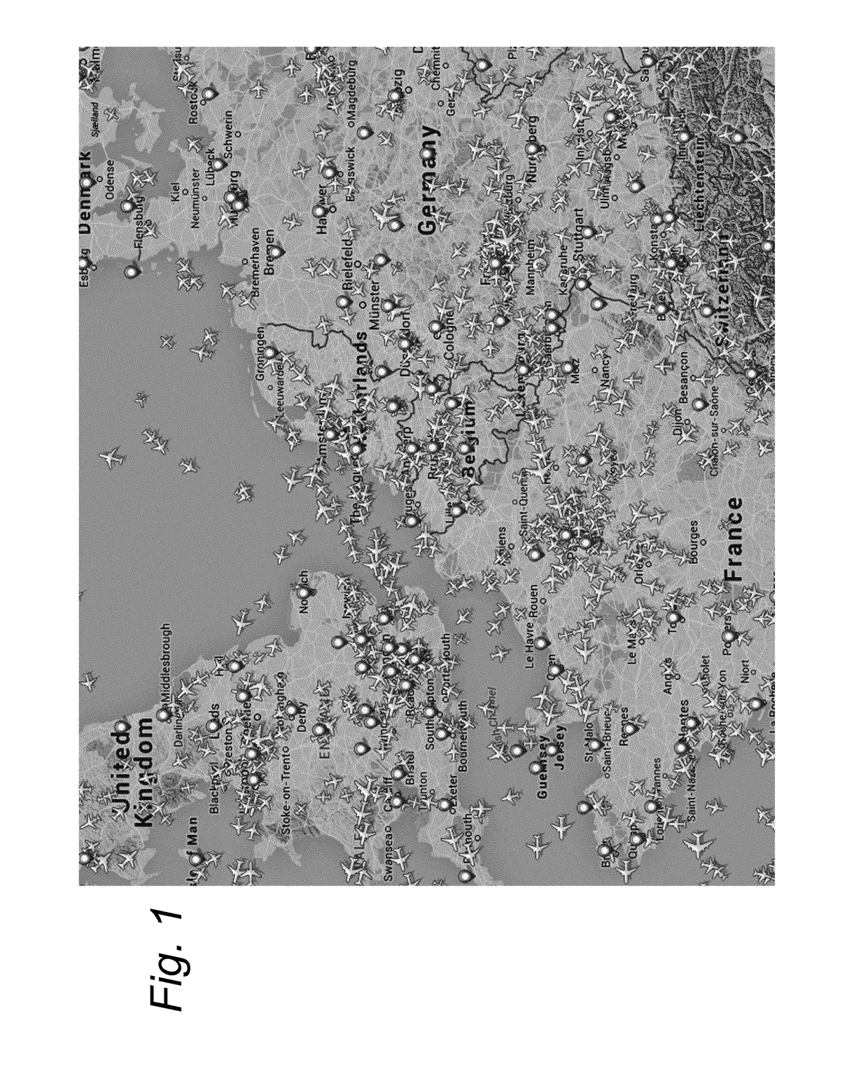 Method for creating a constellation of electronic devices for providing optical or radio-frequency operations on a predetermined geographical area, and a system of such a constellation of electronic devices