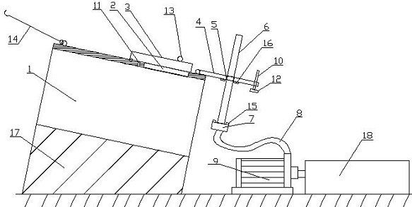 Sewage pumping device of lead paste mixing machine