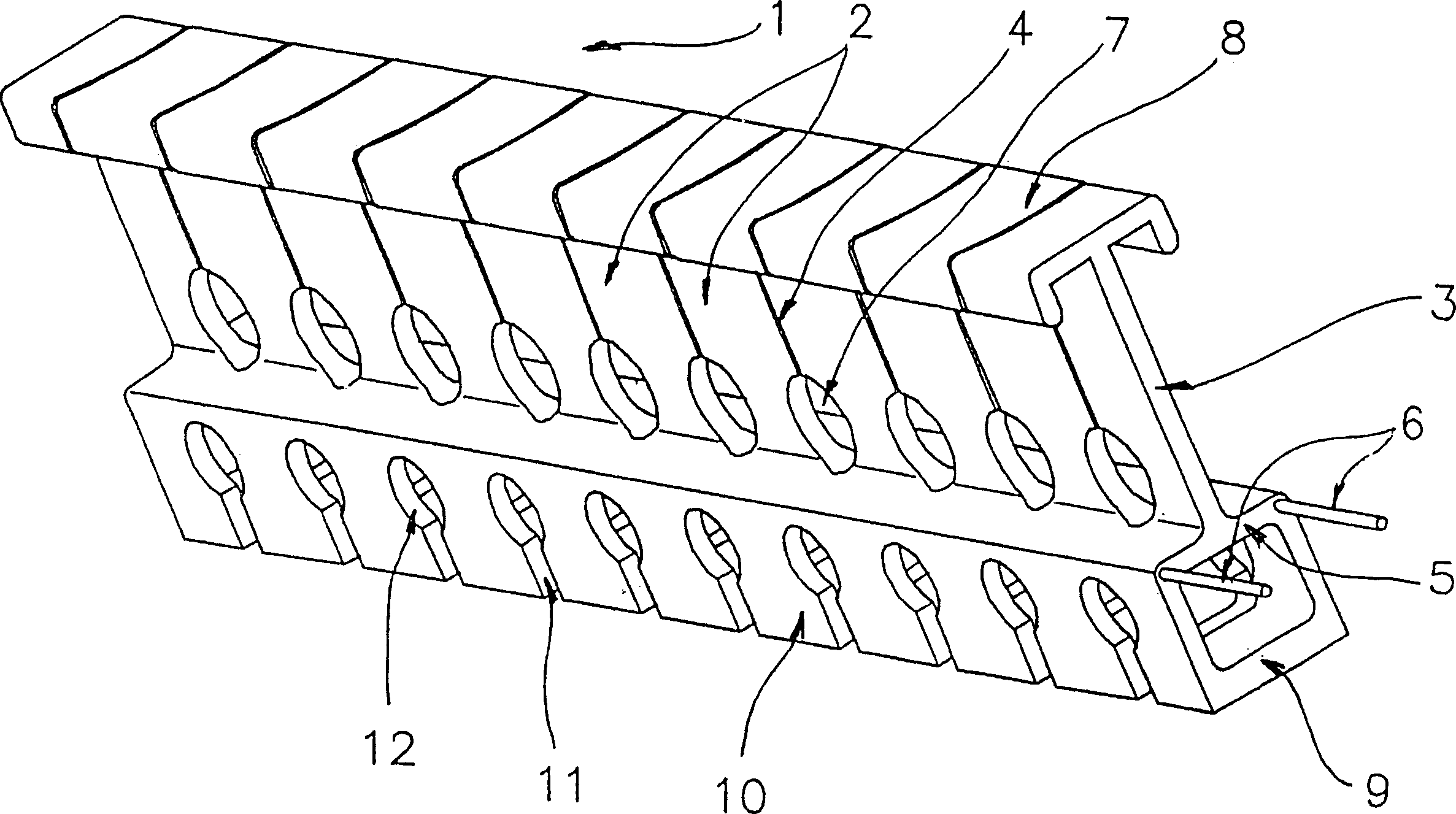 Line and method for producing fibre reinforced line of wiring arrangement