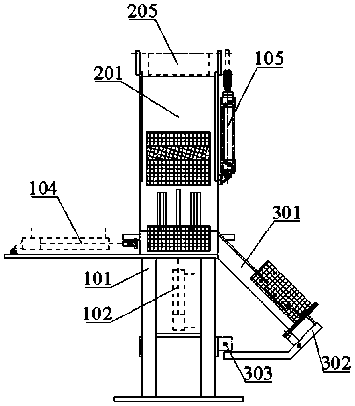 Continuous heat shearing and blank sorting device and method of long bar