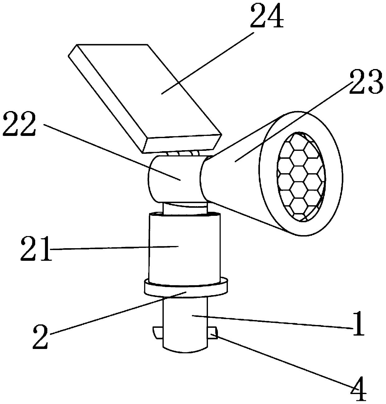 Solar lawn lamp used for irrigation