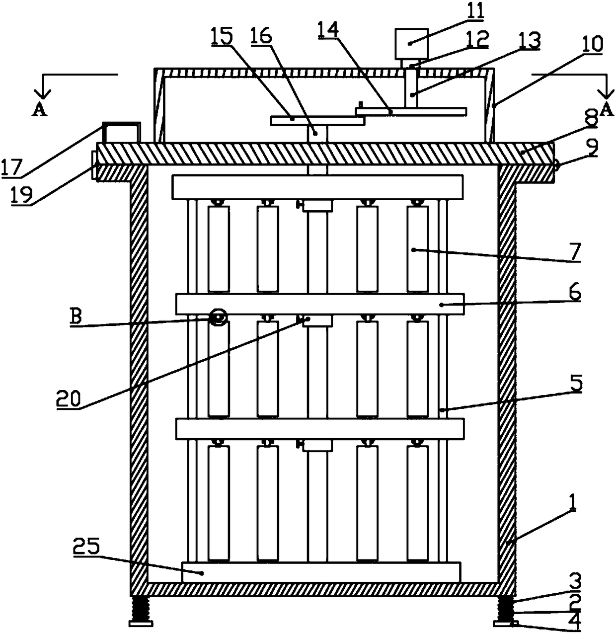 Electrical equipment heat treatment device