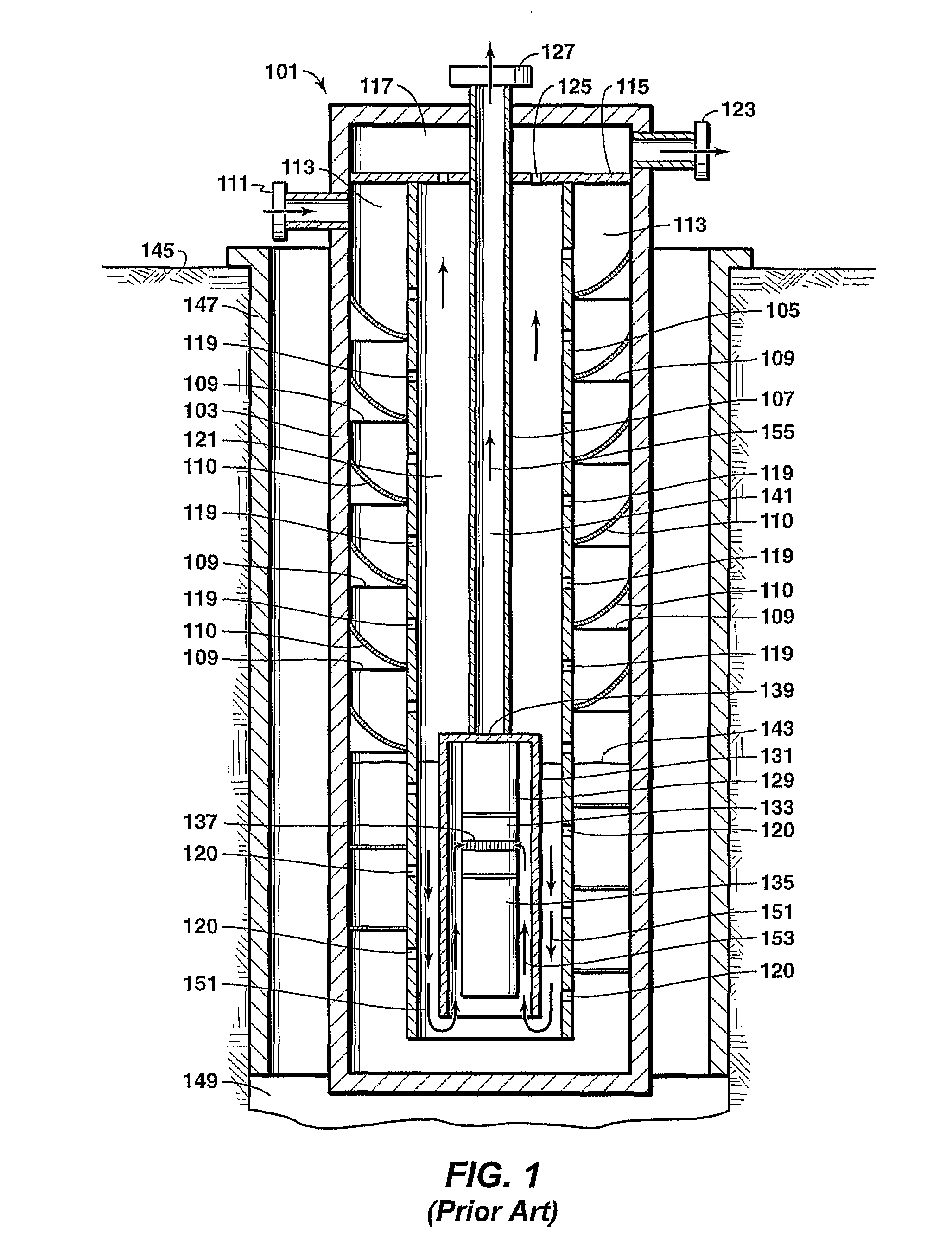 Vertical Annular Separation and Pumping System With Outer Annulus Liquid Discharge Arrangement