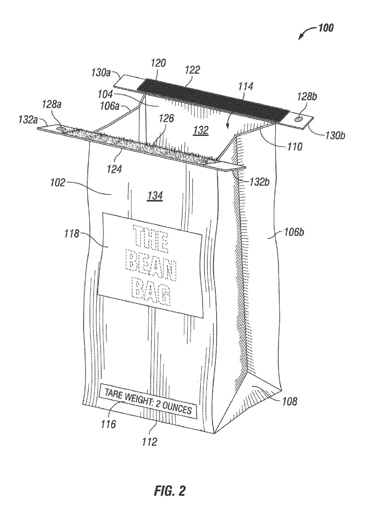 Reusable labeled coffee bean bag and method of operation