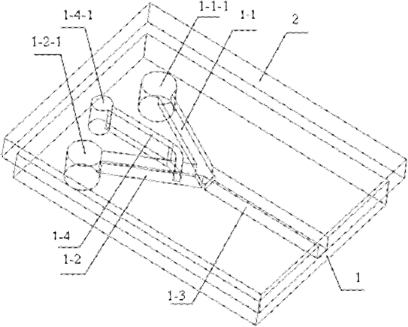 Double-liquid capillary micro-flow control valve in micro-flow control chip, and manufacturing method thereof