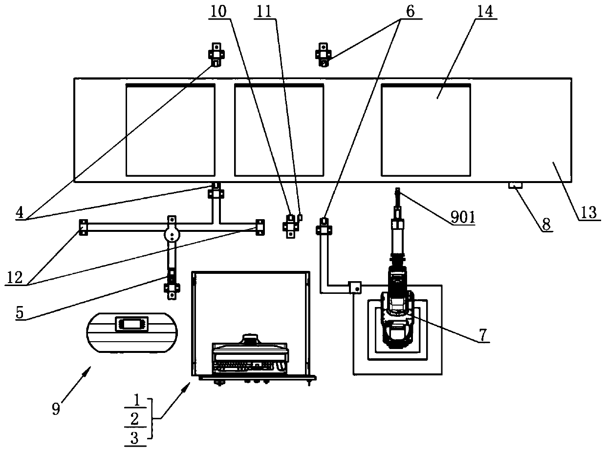 Intelligent leakage detection device for welding spot of refrigerator compressor room