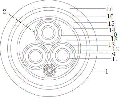 Optical fiber composite medium-voltage cable