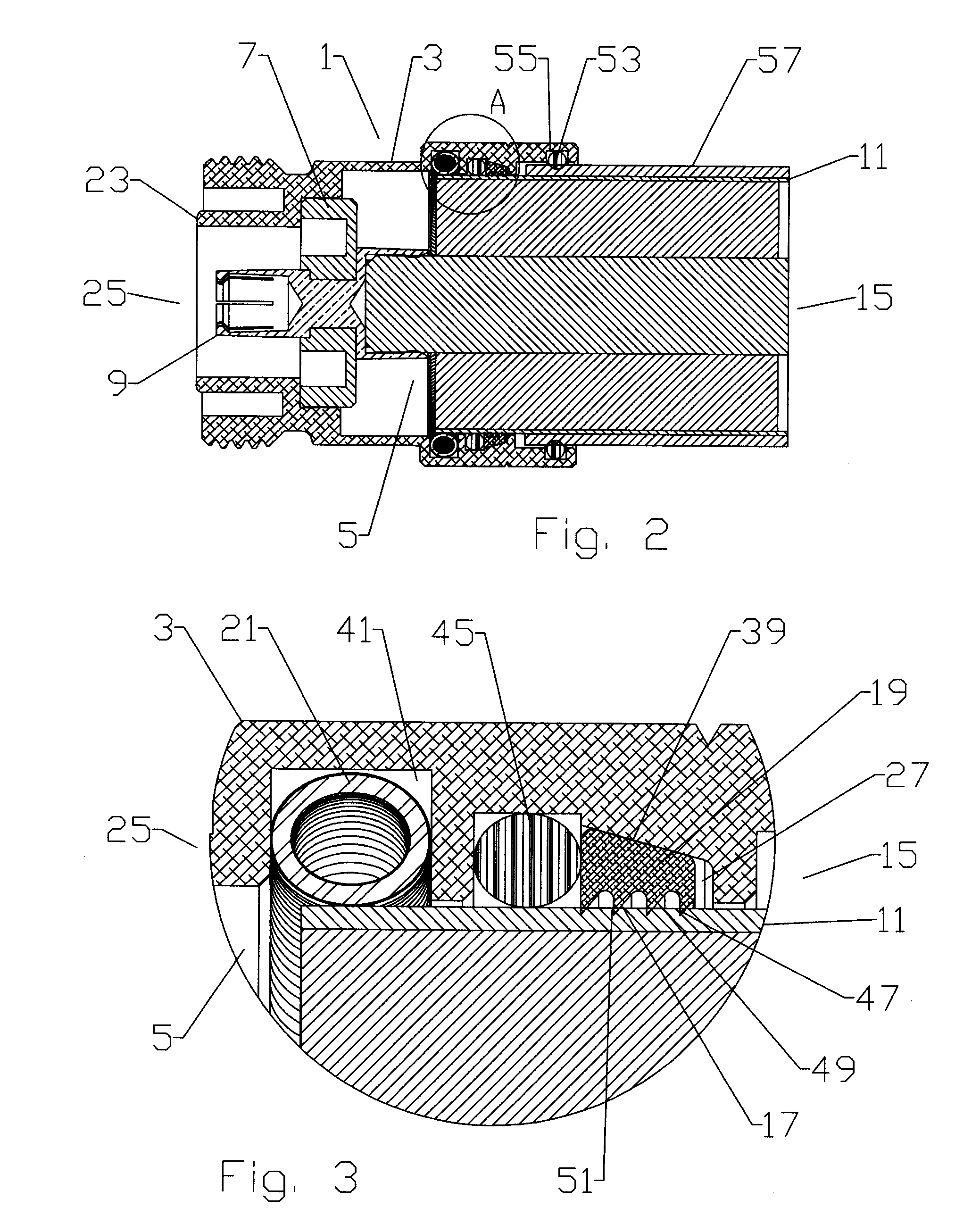 Interleaved outer conductor spring contact for a coaxial connector