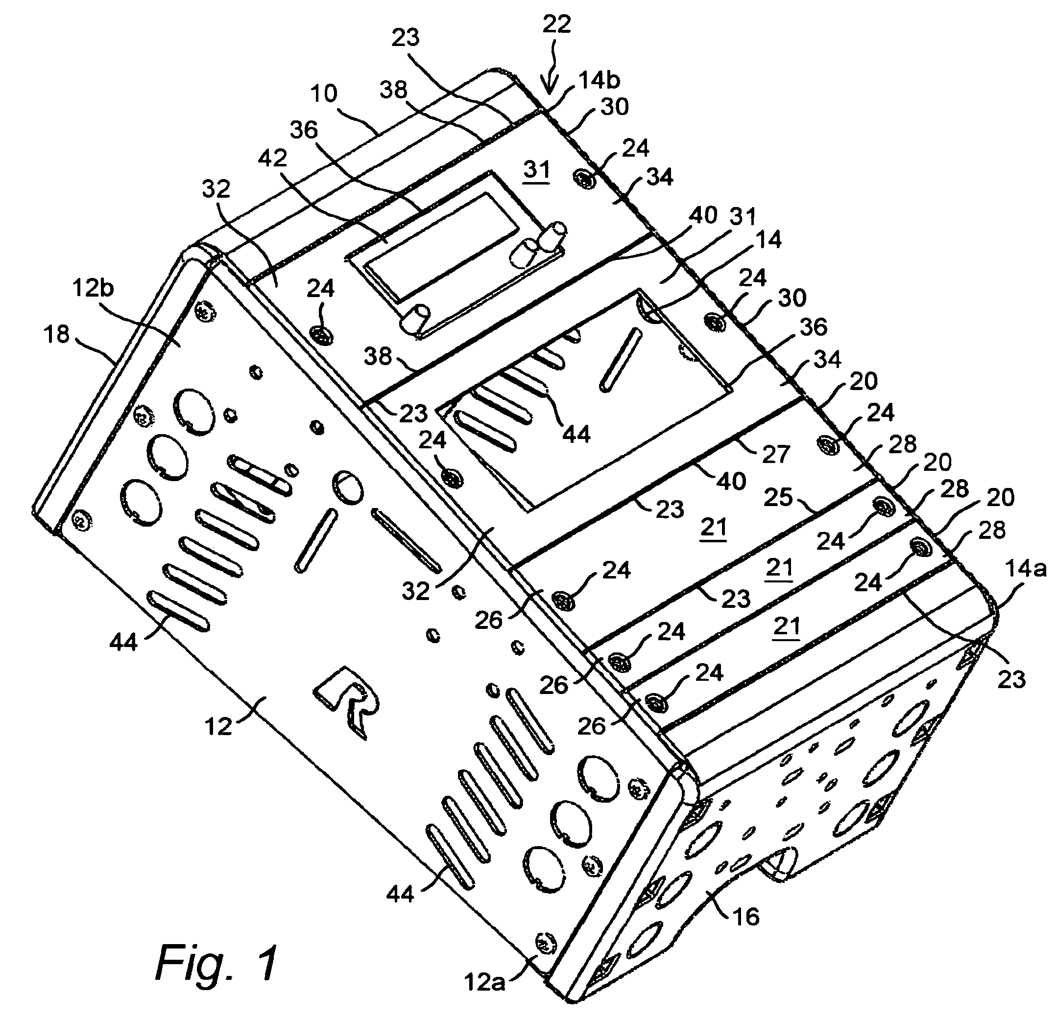 Reconfigurable console mount having a plurality of interchangeable tongue-and-groove blank and equipment mounting panels and quick disconnect clamps