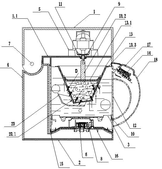 Method for rotationally steeping food through multi-functional kettle