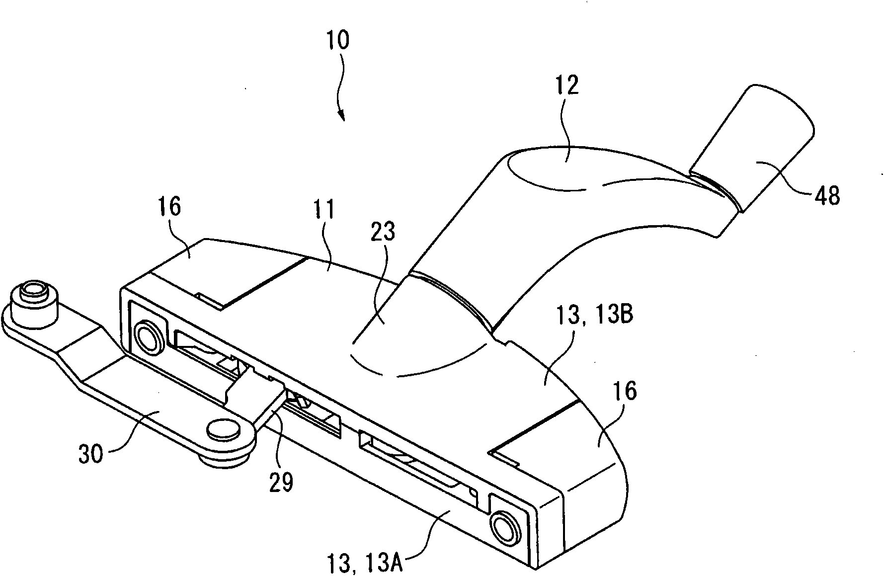 Window opening and closing device and door and window