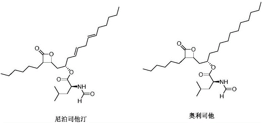 Weight-reducing medicine orlistat synthesis method