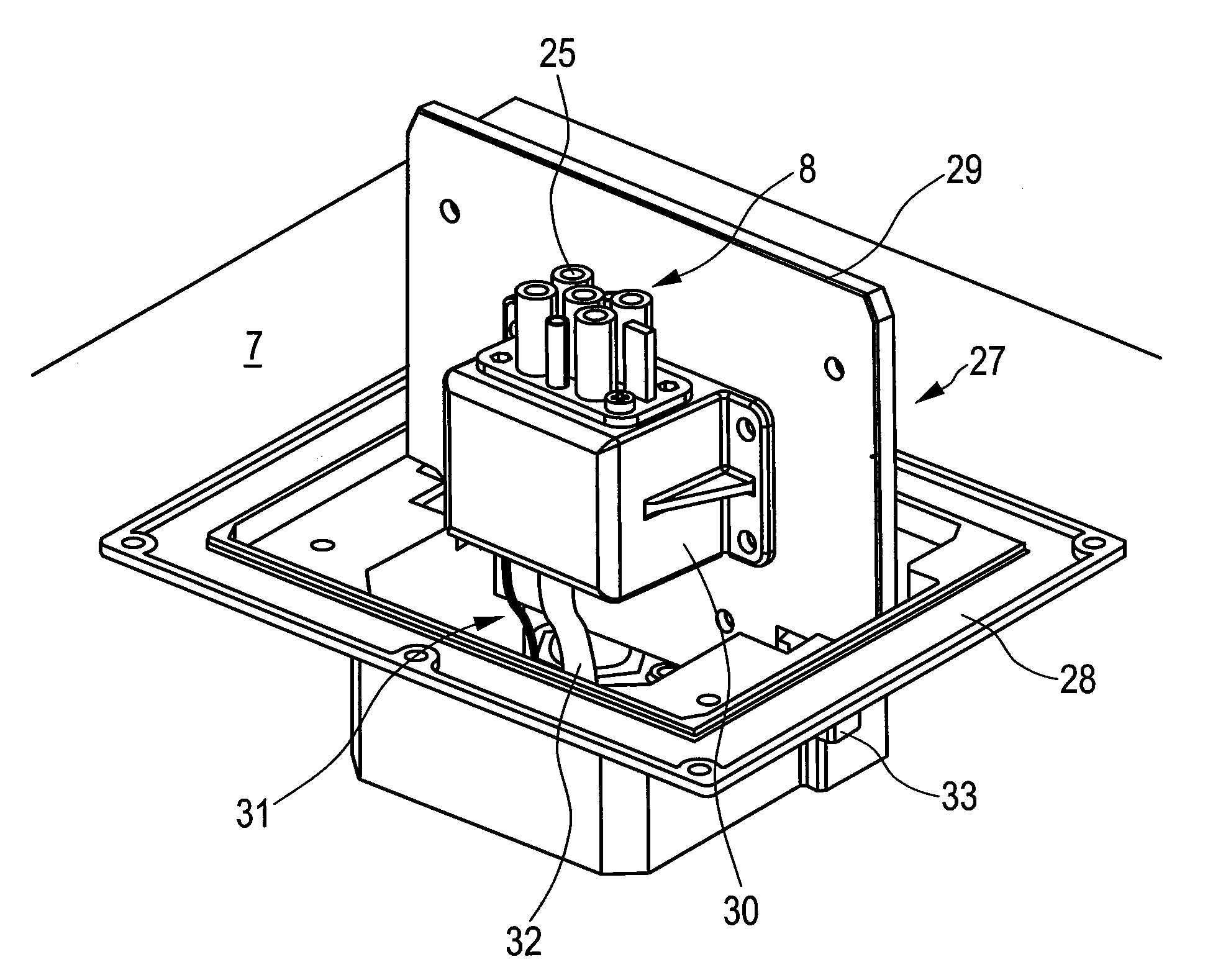 Medical technology device and medical technology device arrangement