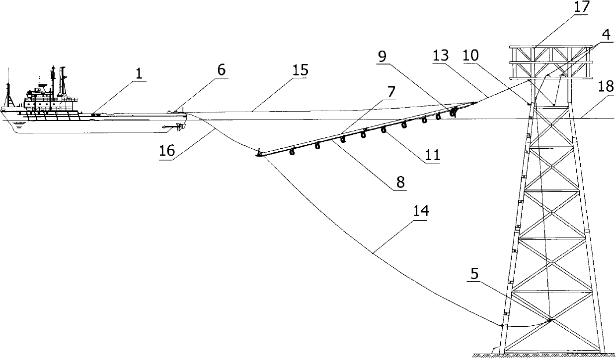 Jacket riser mounting method and special riser component thereof