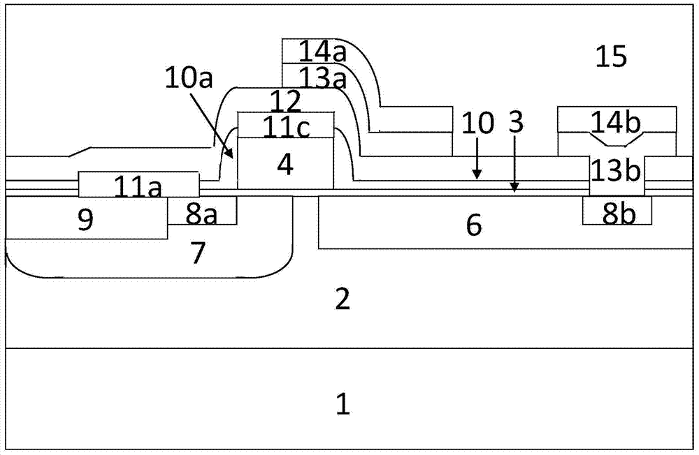 Radio frequency LOMOS device for overcoming electricity leakage and manufacturing method of radio frequency LOMOS device for overcoming electricity leakage