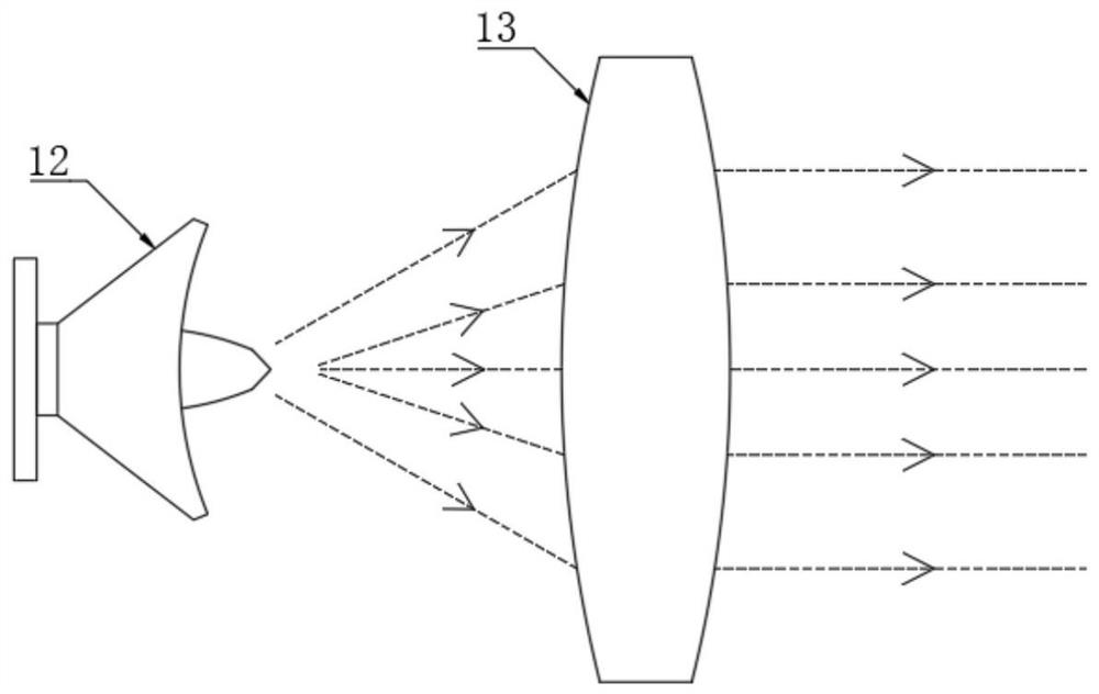 Magnetic control type intelligent flashlight integrating light condensation and light diffusion