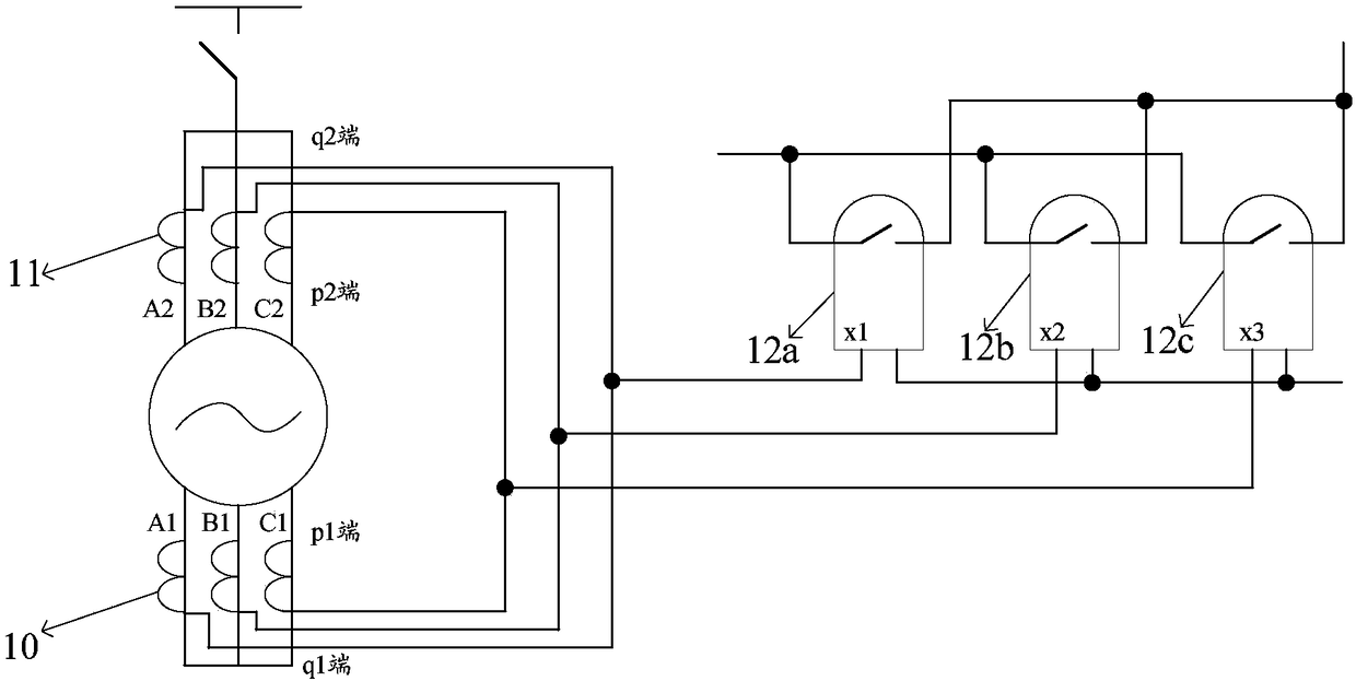 Power generator relay protection method and circuit