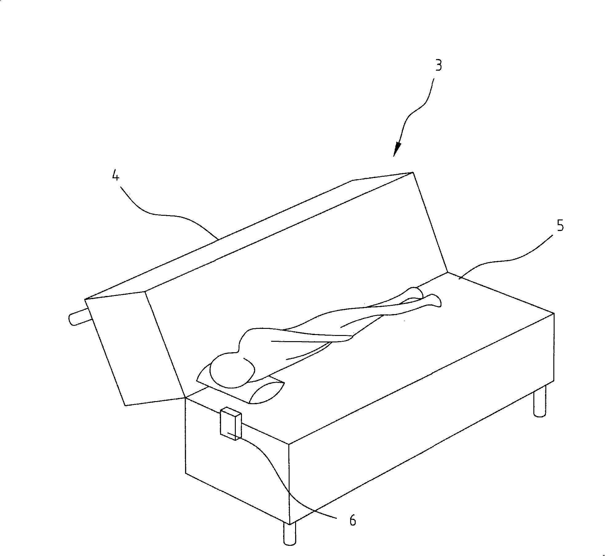 Sleeping bed for preventing snoring