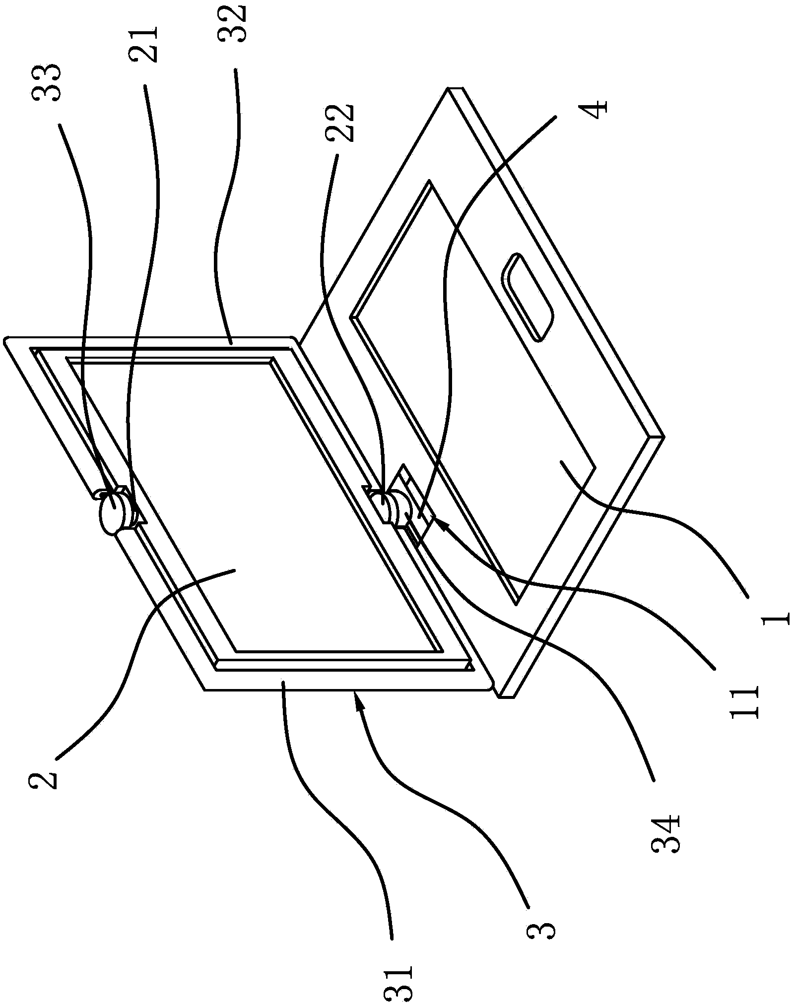 Frame of vehicle notebook computer