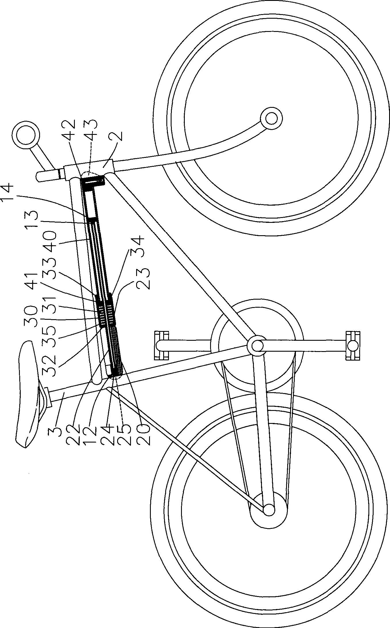 Hidden telescopic hose of inflator