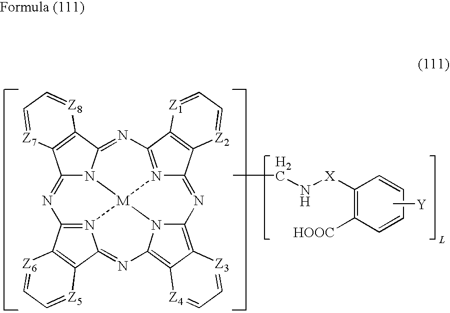 Porphyrazine coloring matter and ink containing the same