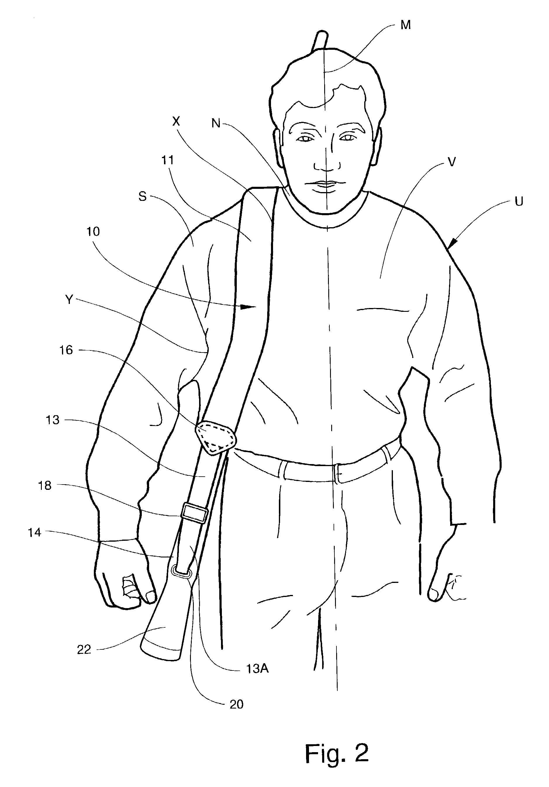 Ergonomically curved weapon sling