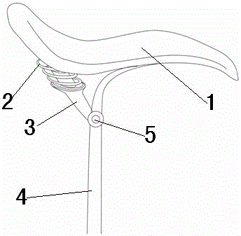 Bicycle saddle with spring shock absorbers
