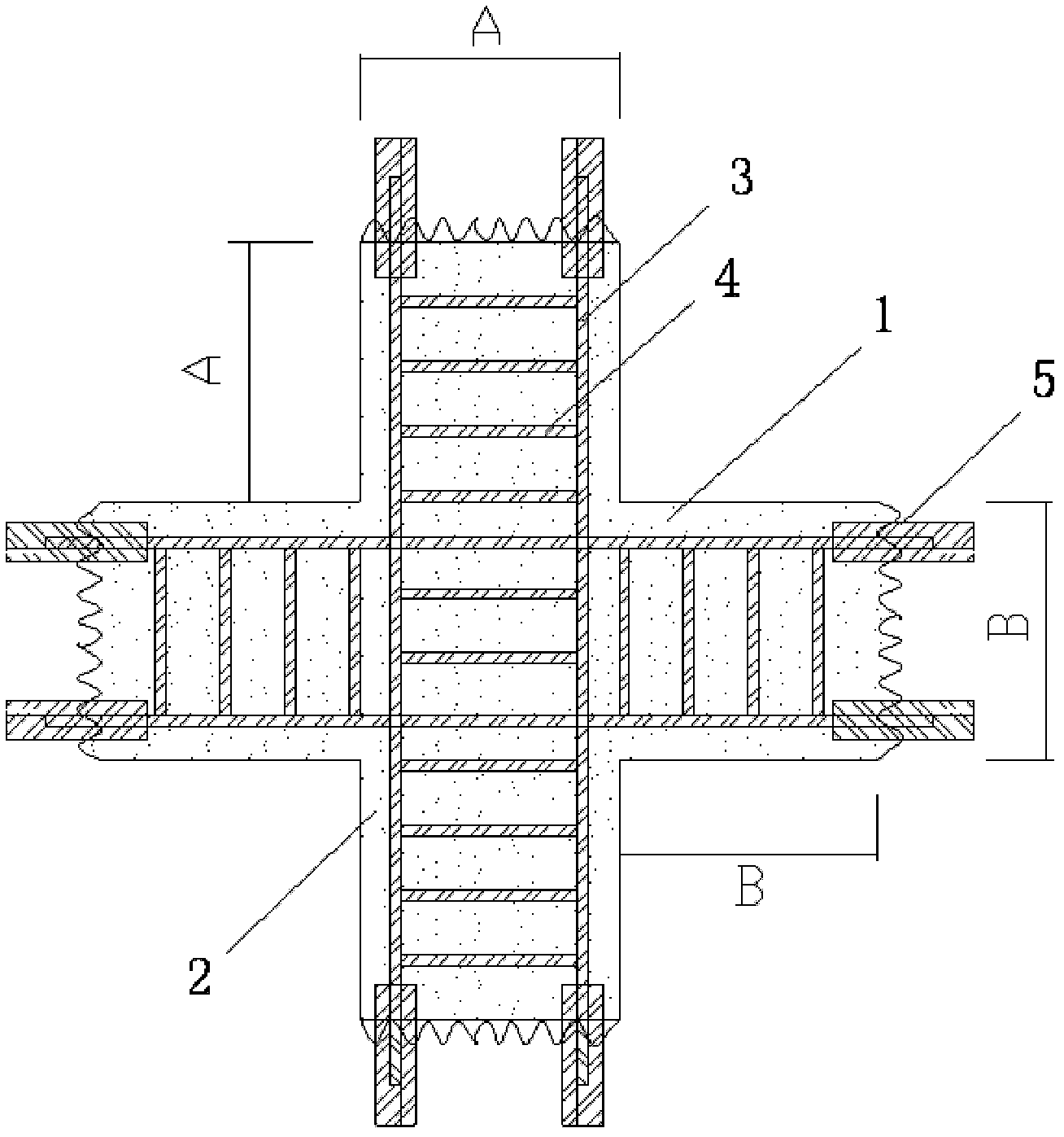 Prefabricated combined beam and column node member
