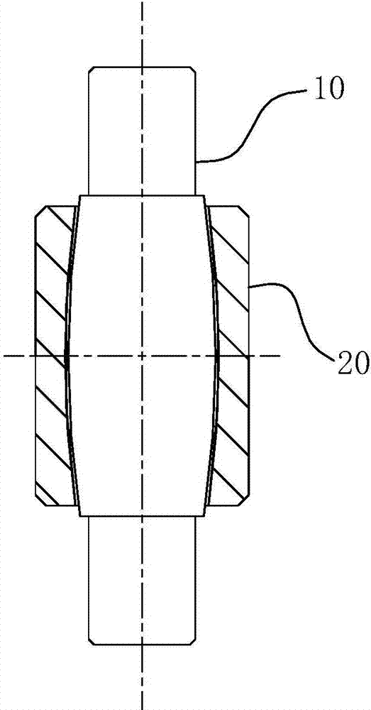 Self-aligning roll shaft unit