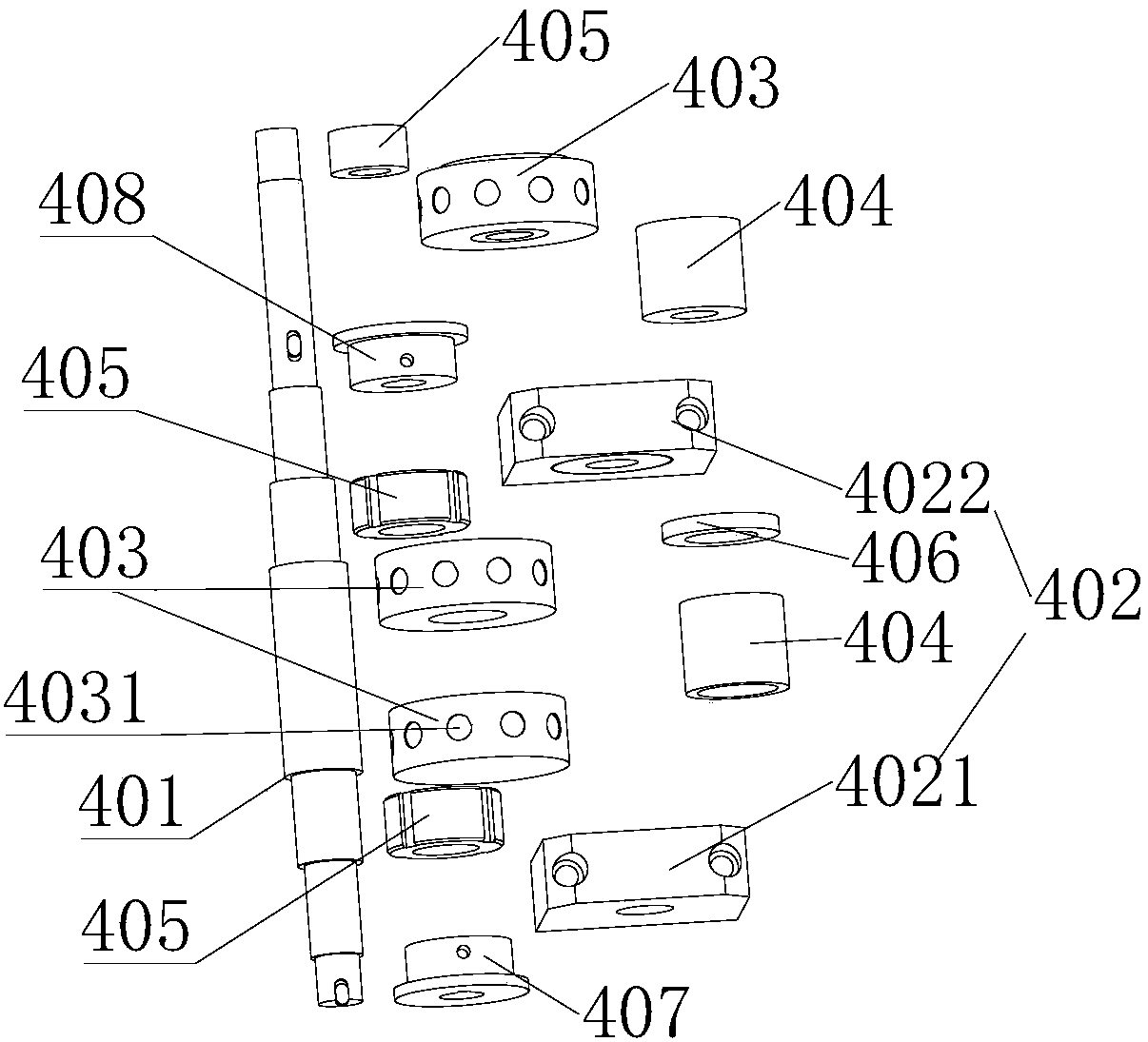 Conveying system of uncoiling blanking die