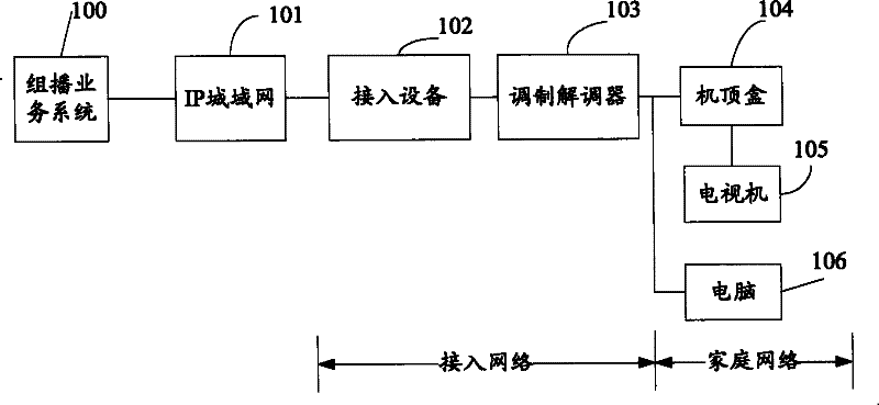 Method and system for treating multicast business