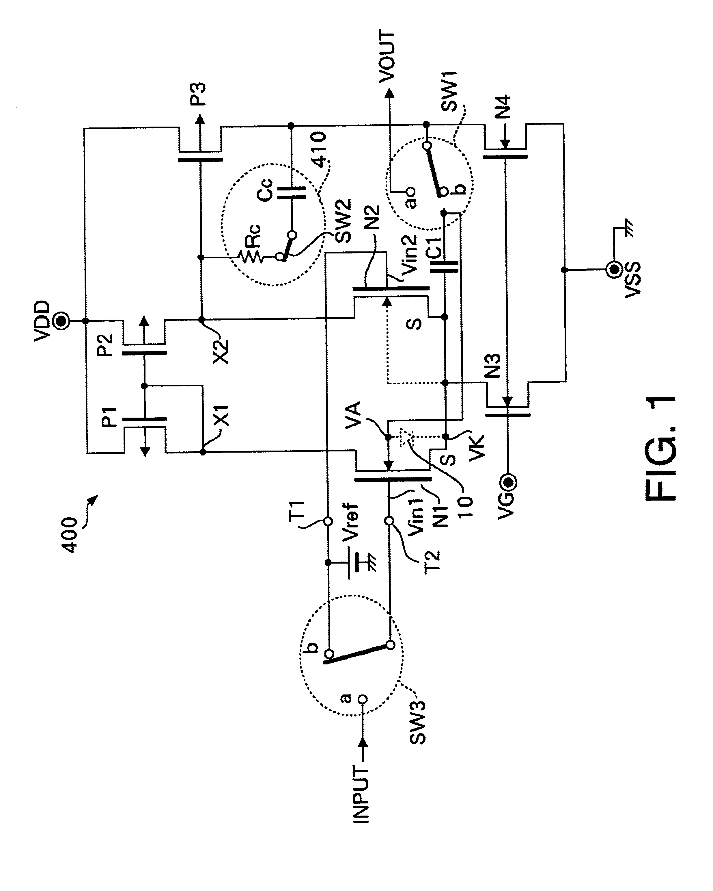 Comparator with offset canceling function and D/A conversion apparatus with offset canceling function