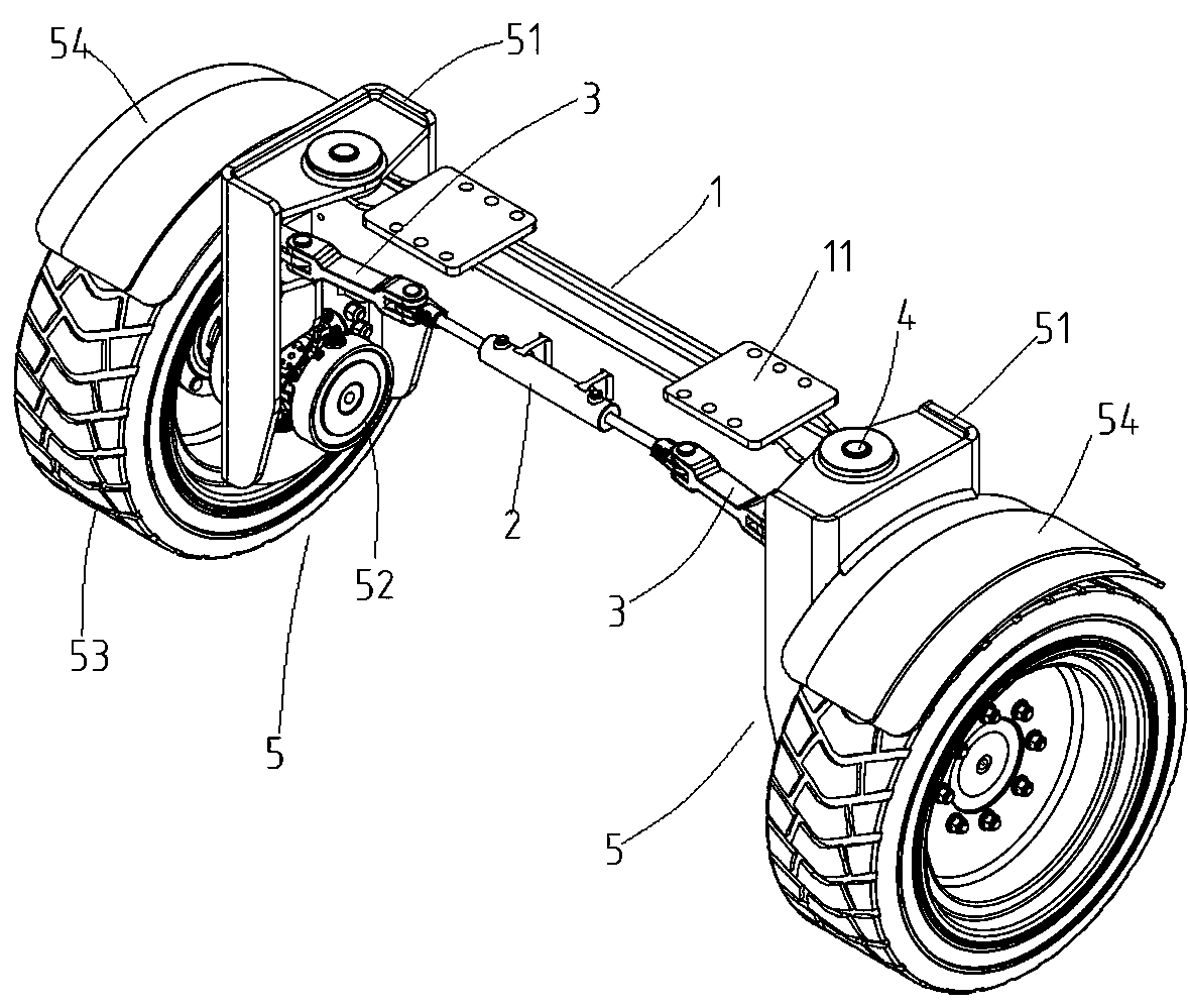Gate-type axle assembly