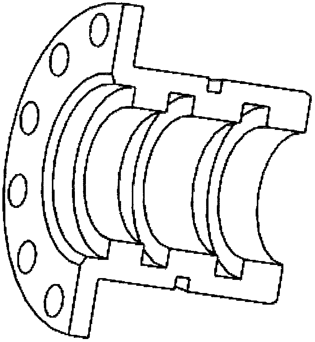 Combined cylinder cover with built-in separated gasket sleeve