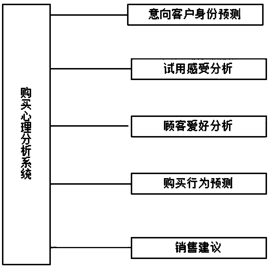 A mattress purchase psychoanalysis system and method based on big data