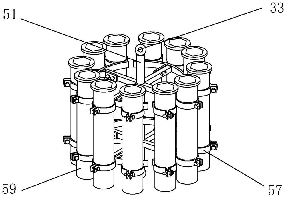 A floating anchor chain expandable sedimentation particle capture device