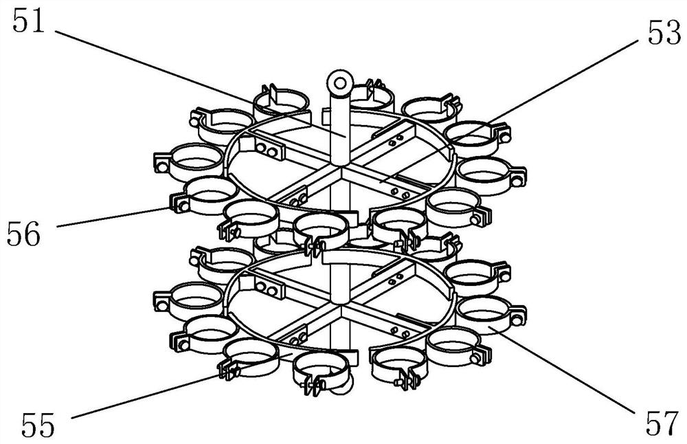 A floating anchor chain expandable sedimentation particle capture device