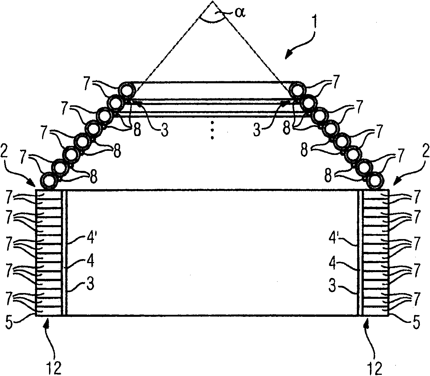Cover for a furnace for receiving molten material, particularly metal, and furnace for receiving molten material