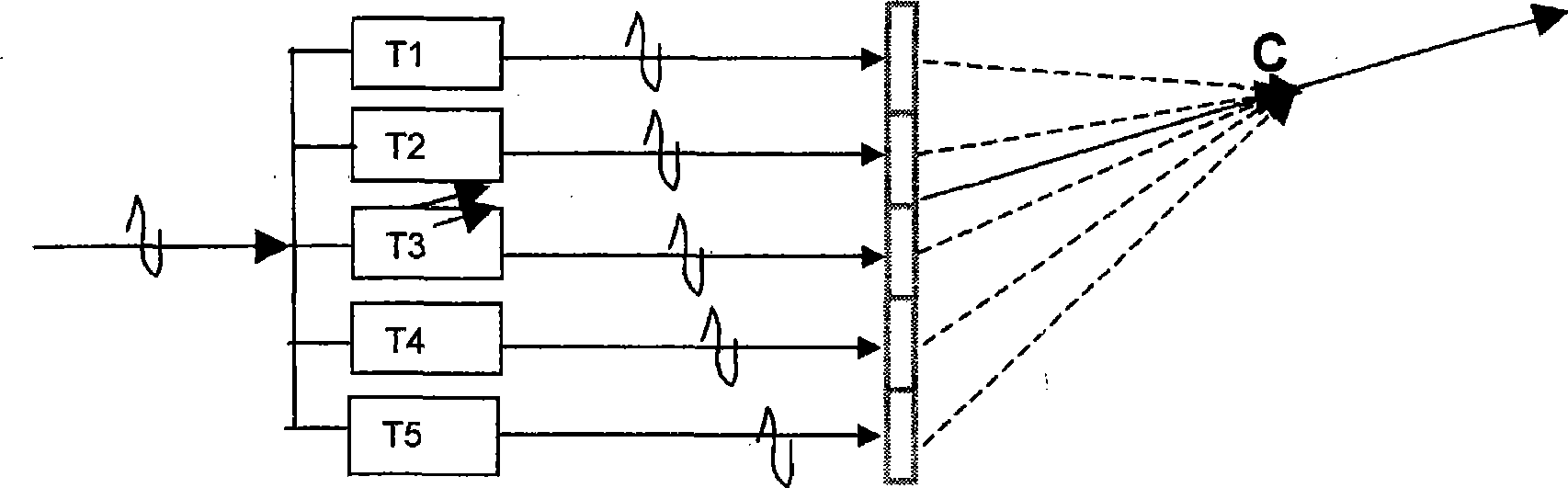 Equal phase two-dimensional array probe