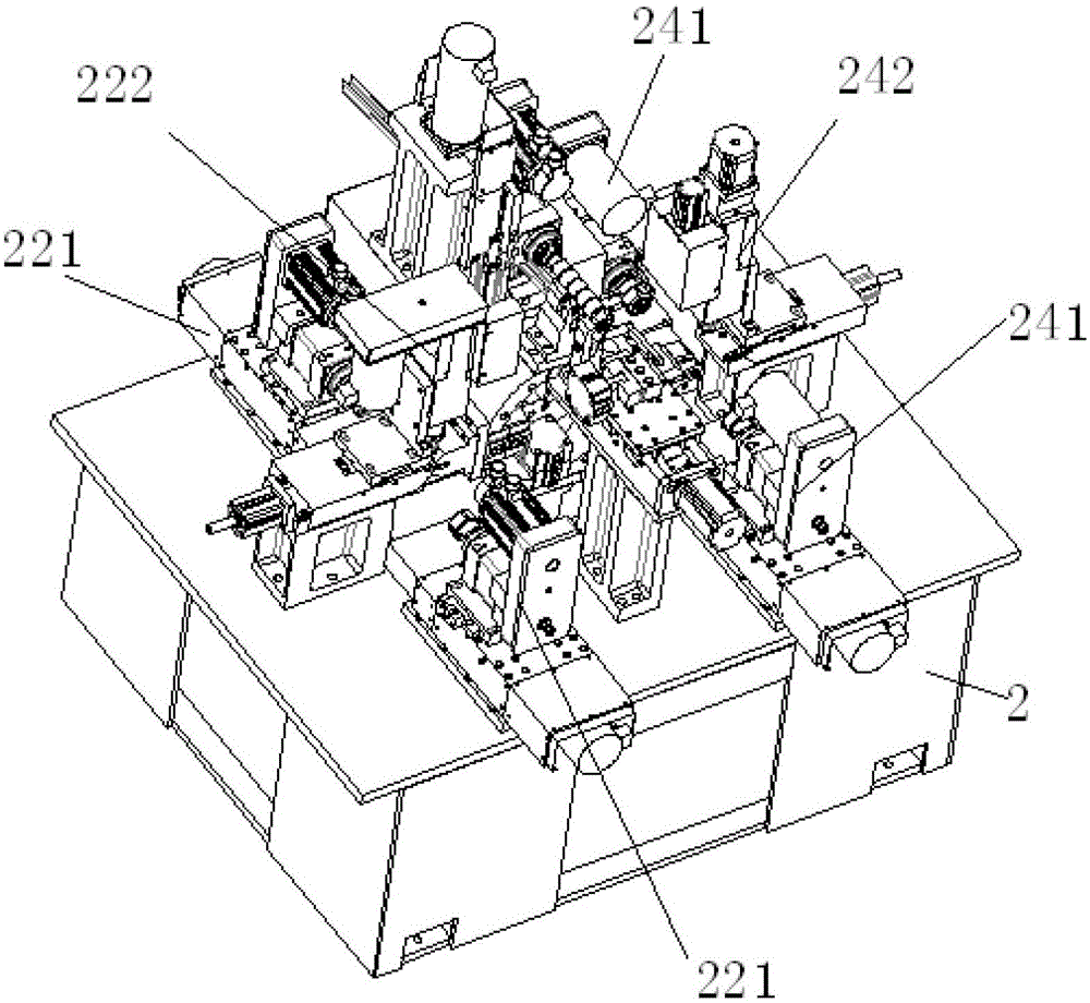 A lock body processing machine tool