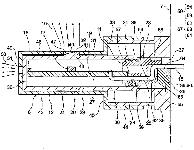 Waterproof structure of wire leading portion