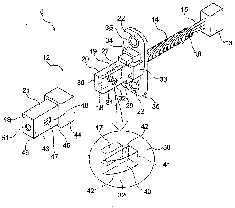 Waterproof structure of wire leading portion