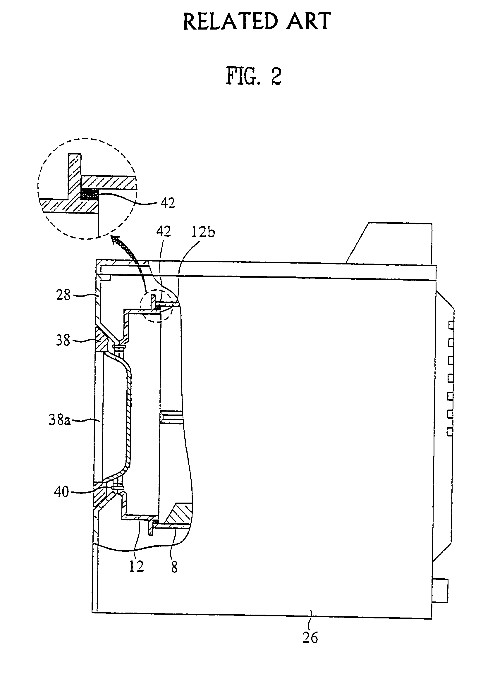 Drying apparatus having front support mounting assembly